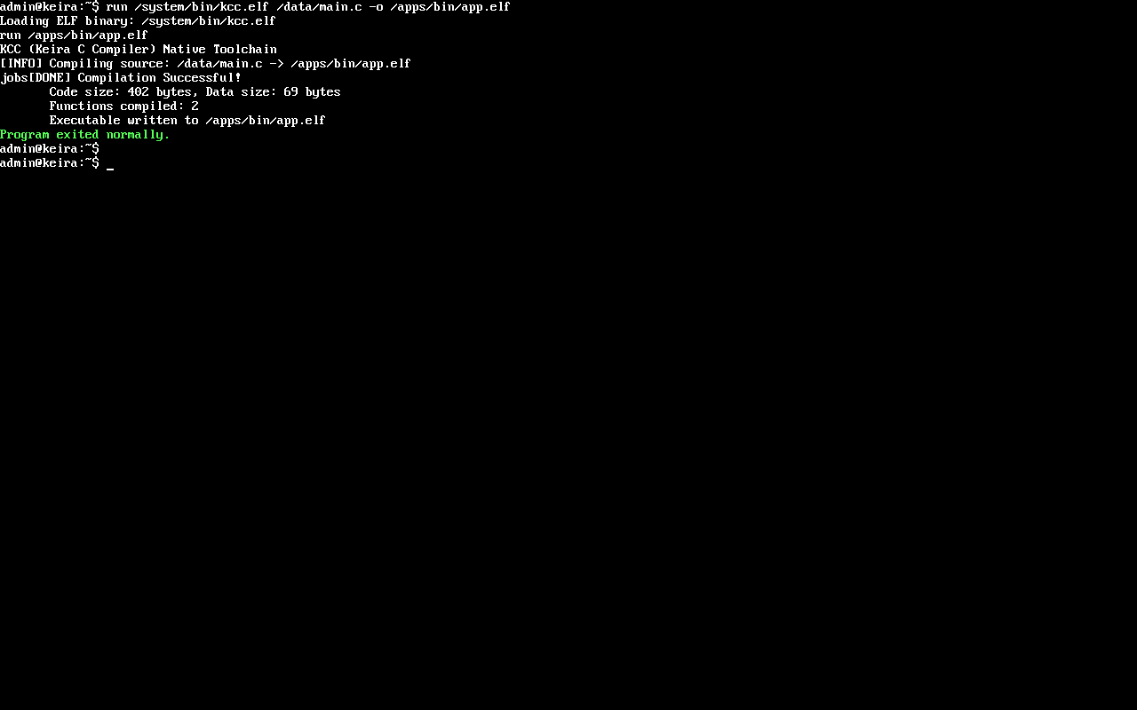 Native KCC compiler and Ring 3